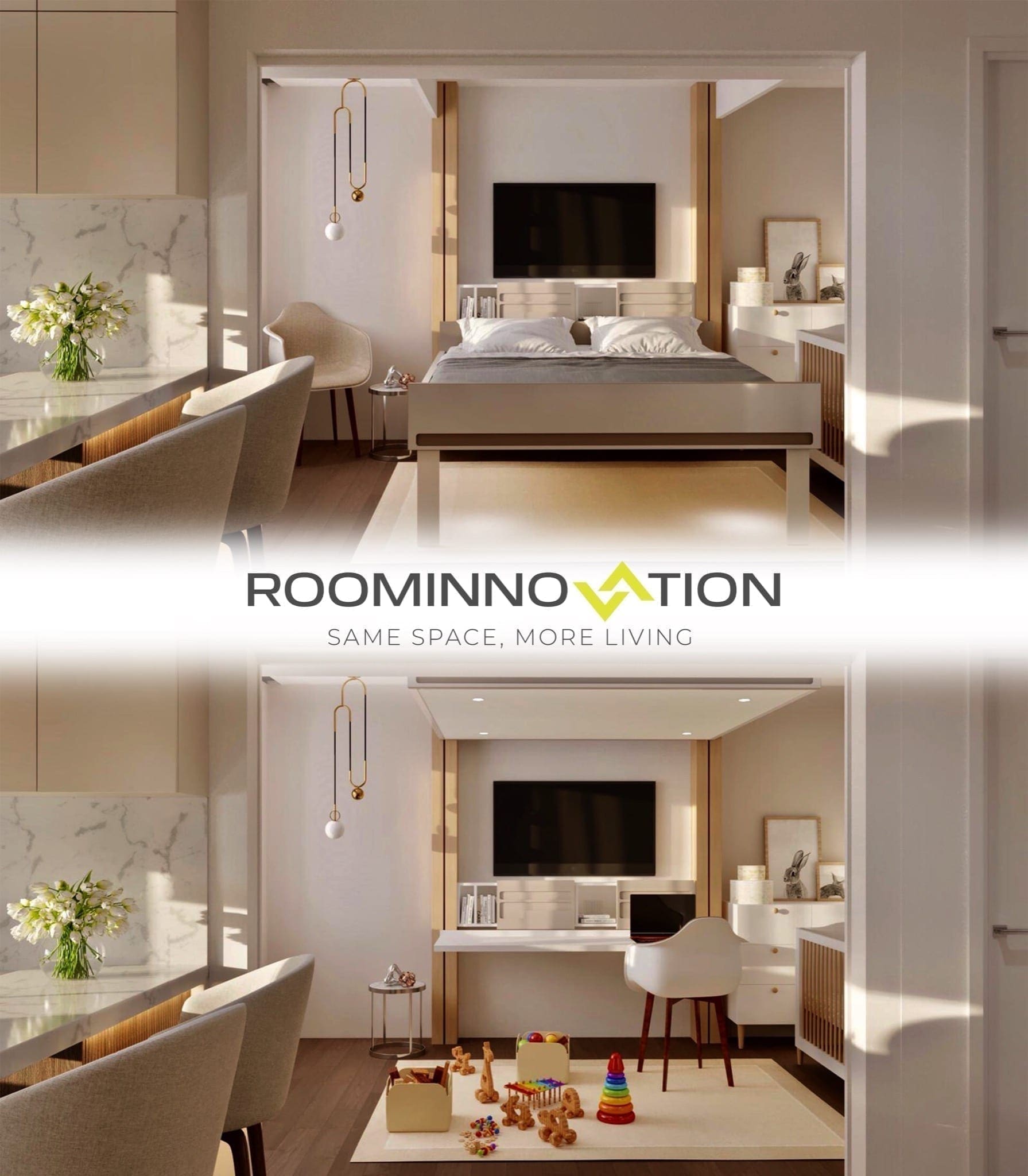 pat blur alb 2 copy - RoomInnovation, conceptul inovator care revoluționează conceptul clasic de apartament
