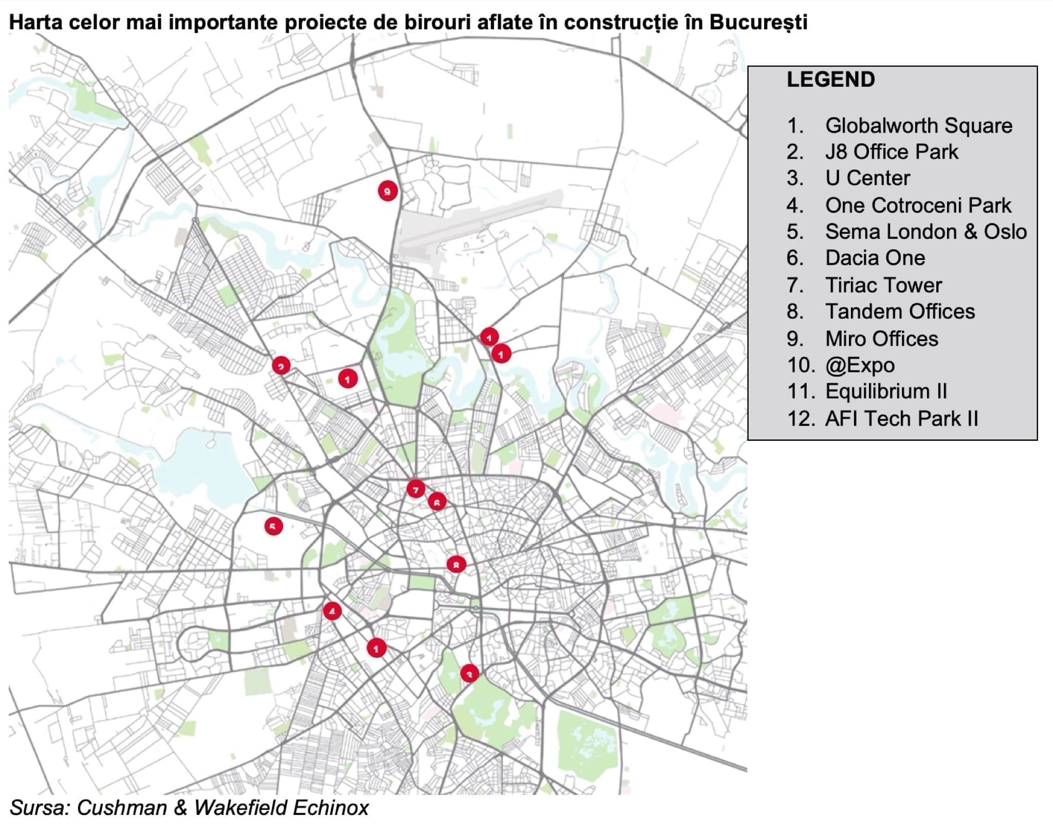 birouri - C&W Echinox: Nivelul de utilizare al birourilor din București, la 40-50%