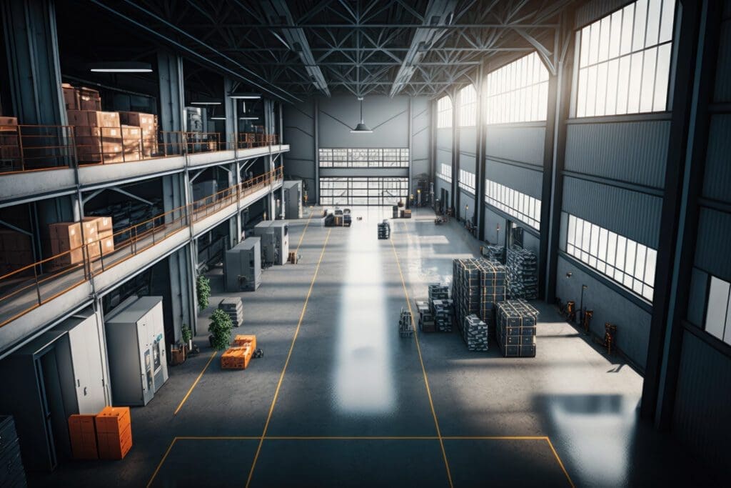 interior large logistics warehouse ai generative 1024x683 - Oportunitățile pieței de logistică din România
